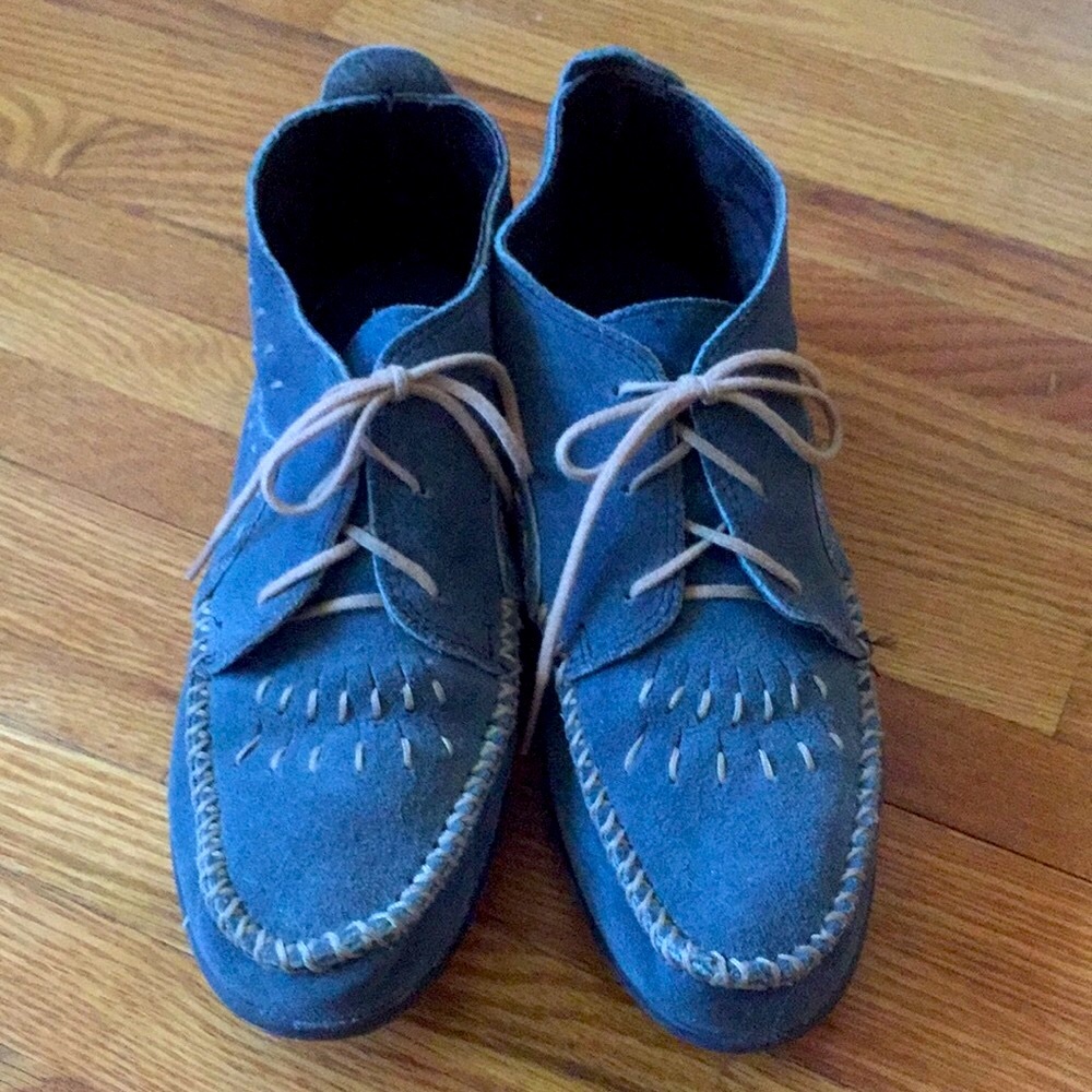 Dusty Blue Minnetonka Moccasin Shoes